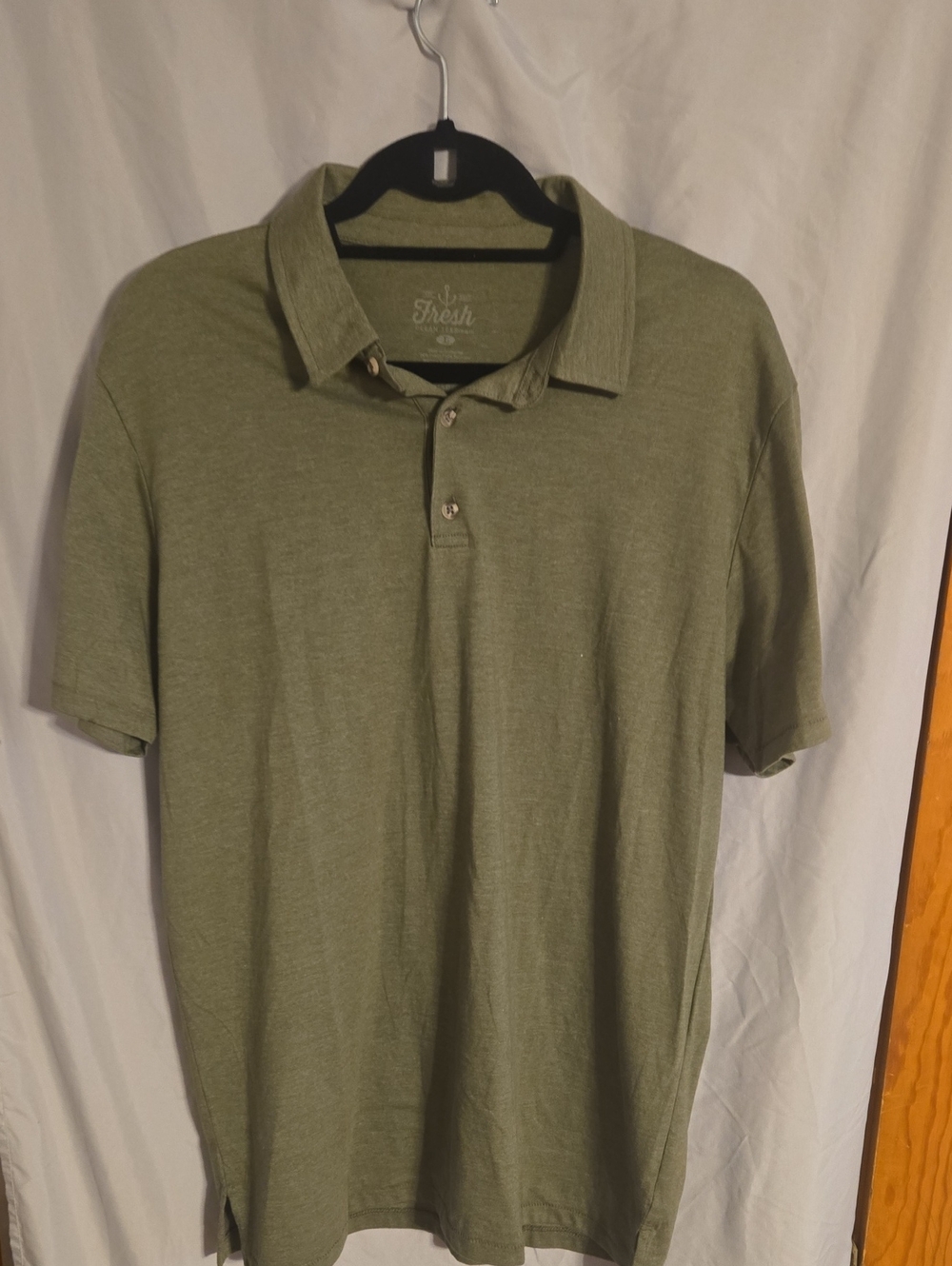 fresh Men's Sage Green Polo Shirt